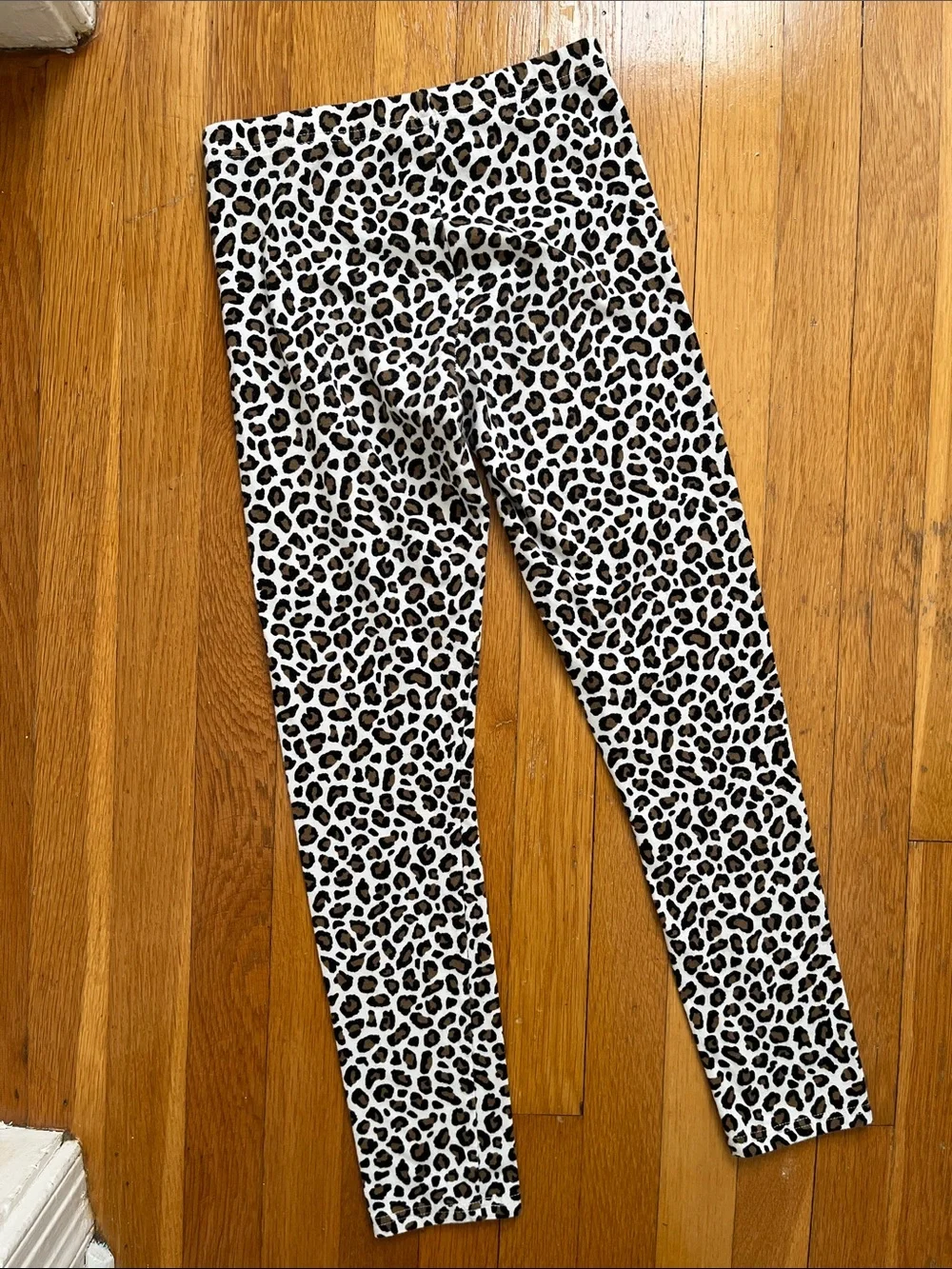 Old Navy Girls XL 14 - 16 Cotton Blend Leopard Print Leggings Stretch Pants